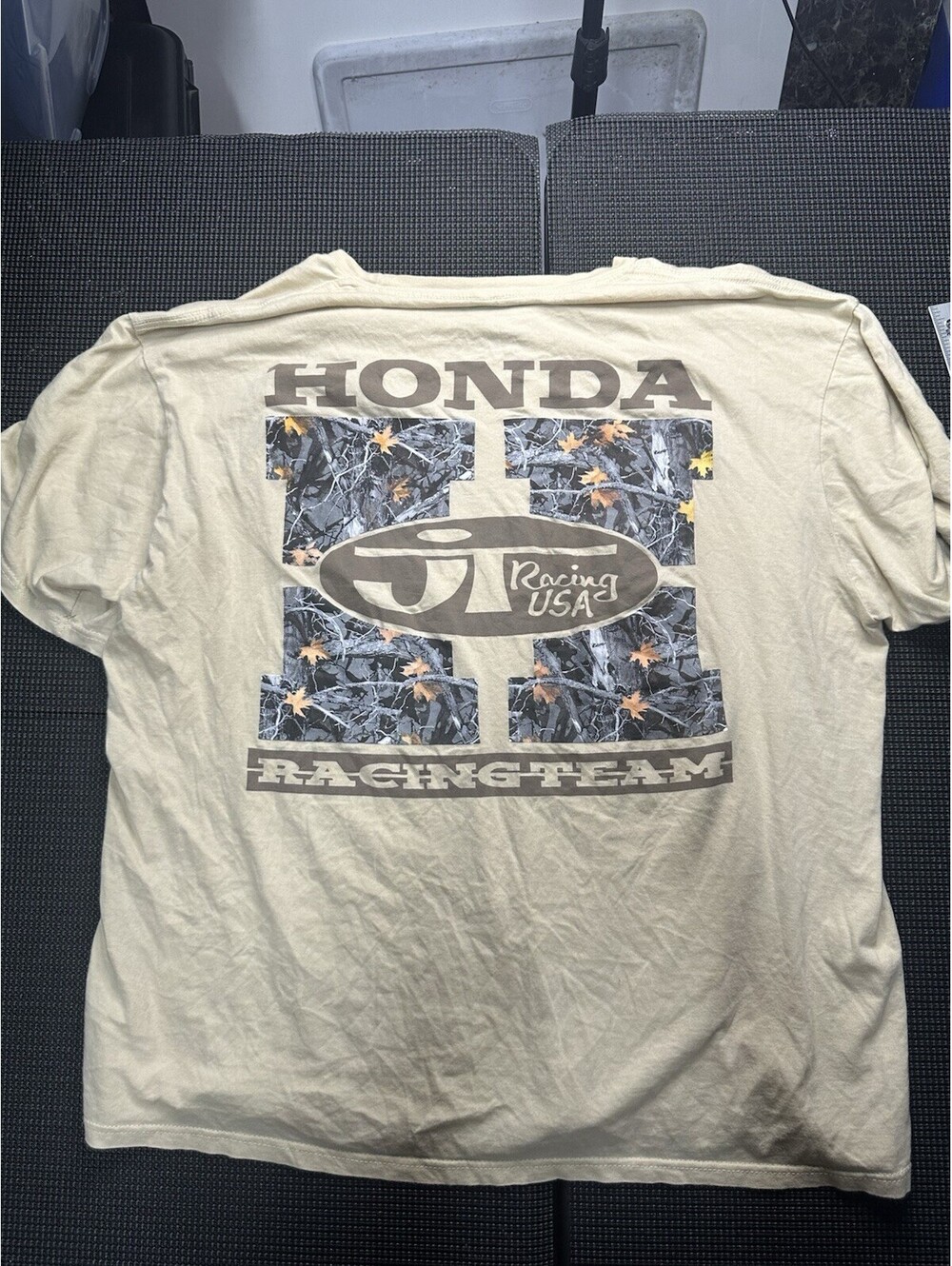 Honda JT Racing USA Team Camo Graphic T Shirt 2XL Tan Motorsports Racing
